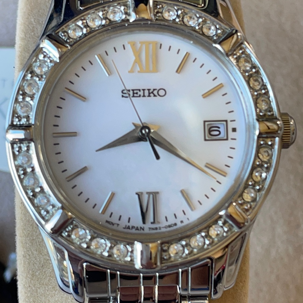 Seiko Lady Battery Water Resistant Stainless Steel WDate